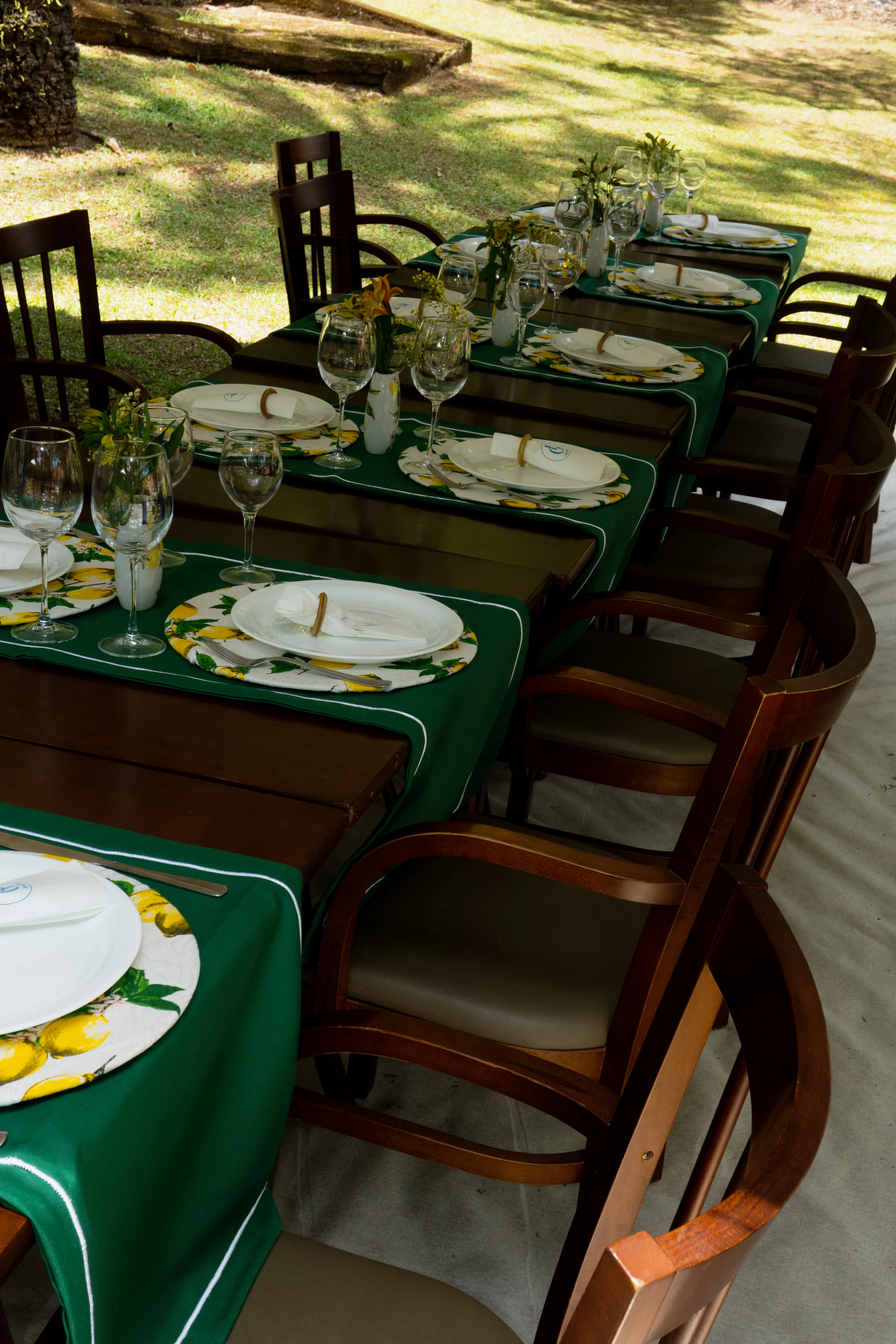 Brinde de confraternização ao ar livre